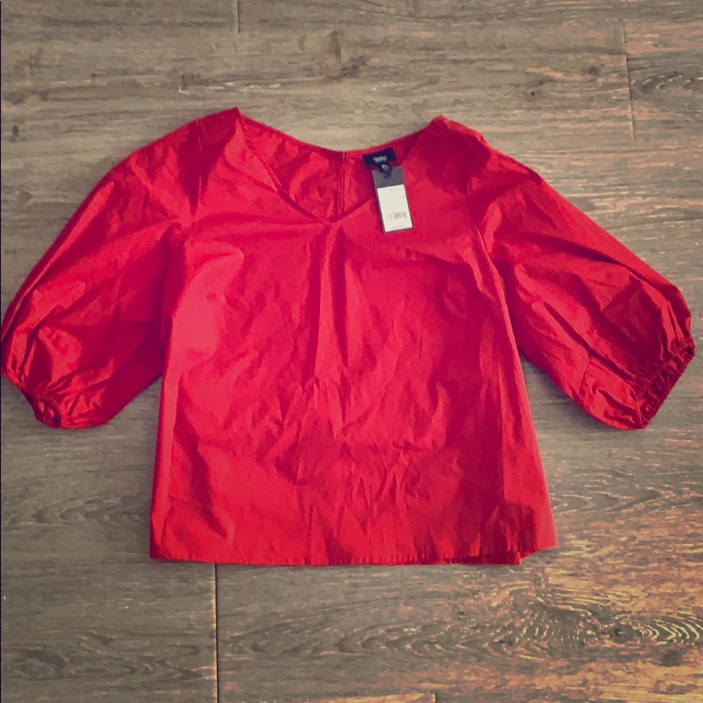 NWT Mossimo  XL v-neck balloon sleeve blouse top